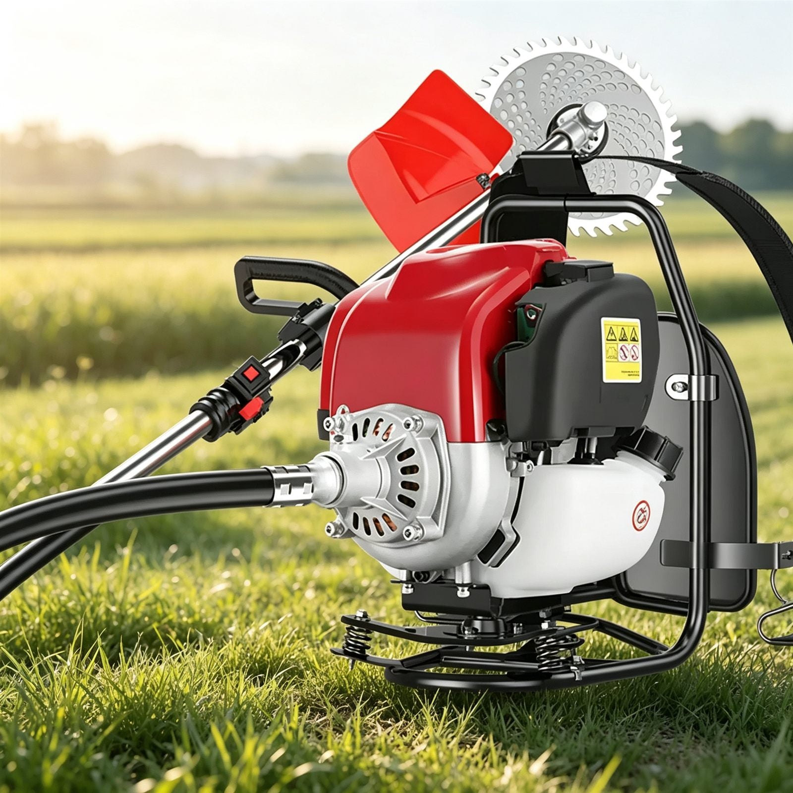High-Power 4-Stroke Backpack Gas Lawn Mower